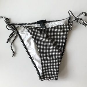 LA Hearts Gingham Black and White Bikini Bottoms